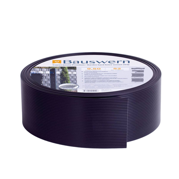 Bauswern Premium PP Sichtschutzstreifen für Doppelstabmatten - 700g/m² mit 52 x 0,095 m RAL7016 (Grau)